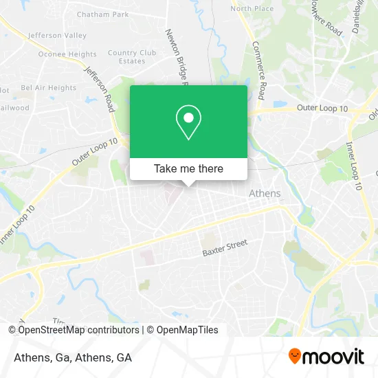 Athens, Ga map