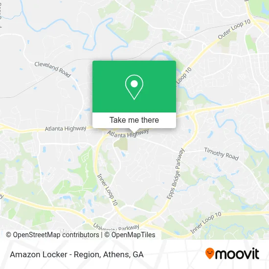 Amazon Locker - Region map