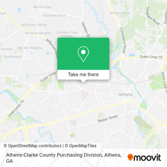 Athens-Clarke County Purchasing Division map