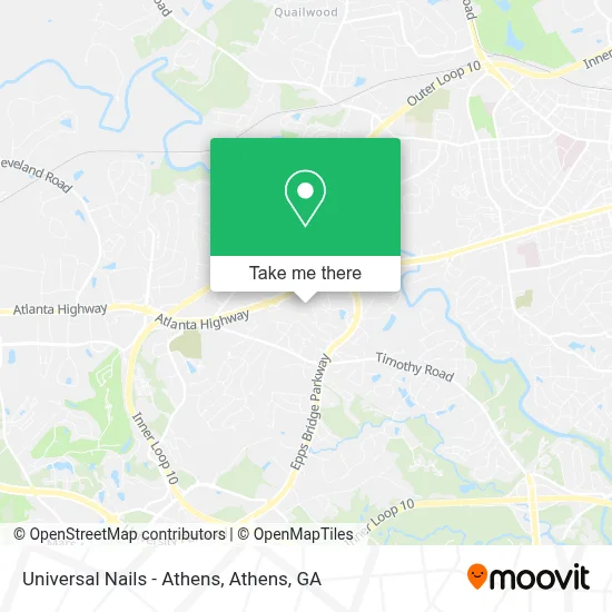 Universal Nails - Athens map