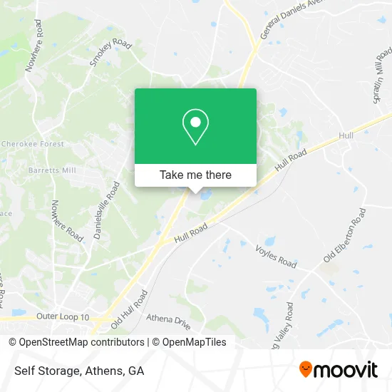 Self Storage map