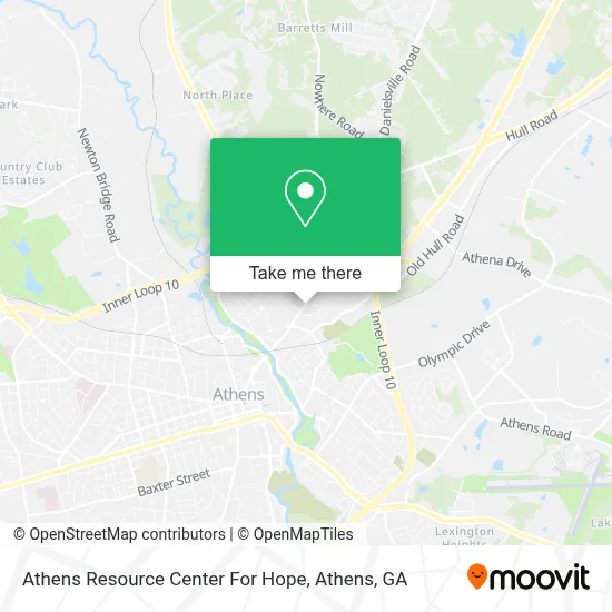 Athens Resource Center For Hope map