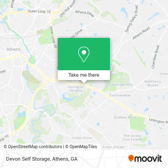 Devon Self Storage map