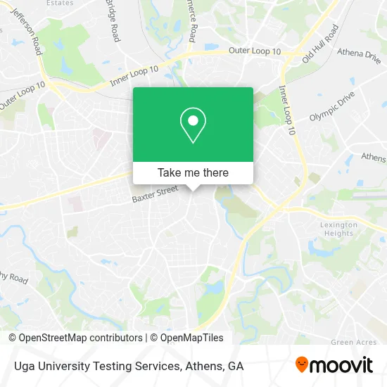 Uga University Testing Services map