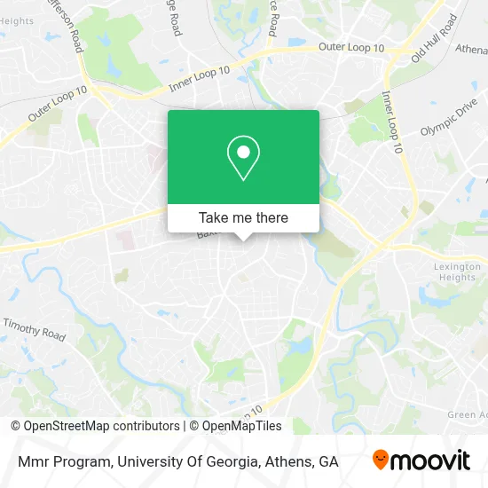 Mmr Program, University Of Georgia map