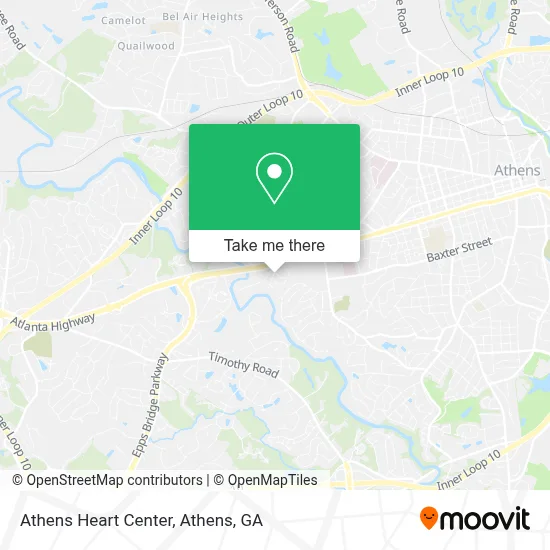 Athens Heart Center map