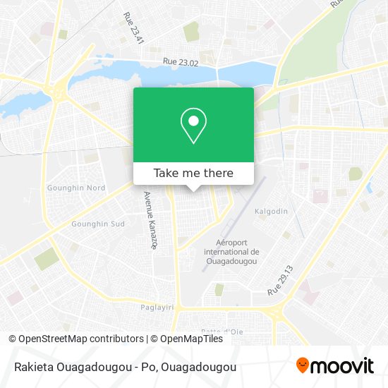 Rakieta Ouagadougou - Po plan