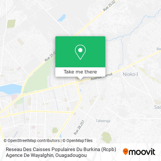 Reseau Des Caisses Populaires Du Burkina (Rcpb) Agence De Wayalghin plan