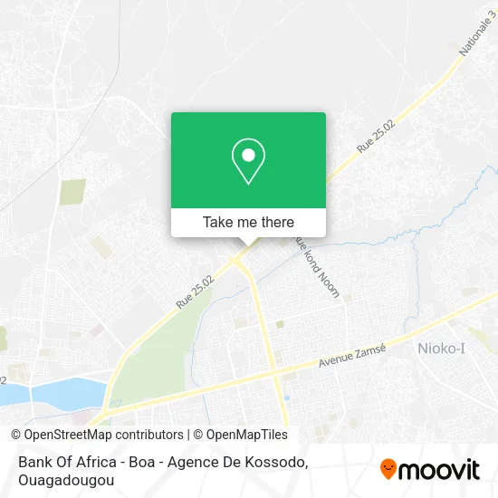 Bank Of Africa - Boa - Agence De Kossodo map