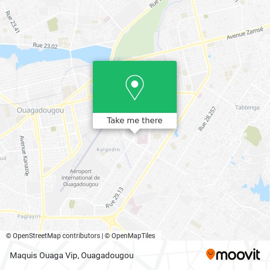 Maquis Ouaga Vip map