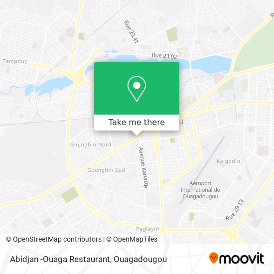 Abidjan -Ouaga Restaurant map