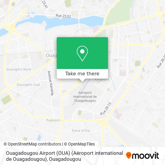 Ouagadougou Airport (OUA) (Aéroport international de Ouagadougou) map