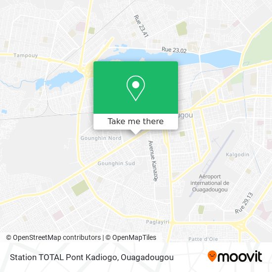 Station TOTAL Pont Kadiogo map