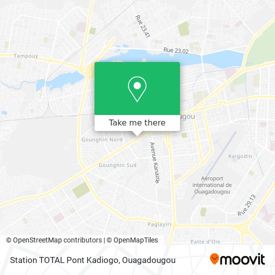 Station TOTAL Pont Kadiogo plan