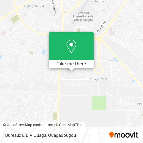 Bureaux E D V Ouaga map