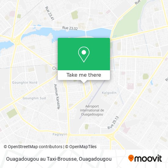 Ouagadougou au Taxi-Brousse map
