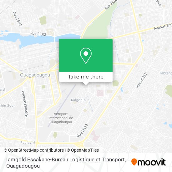 Iamgold Essakane-Bureau Logistique et Transport map