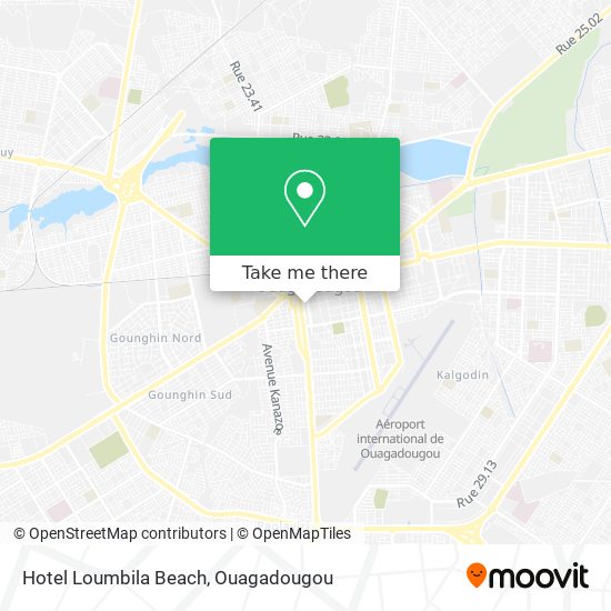 Hotel Loumbila Beach map