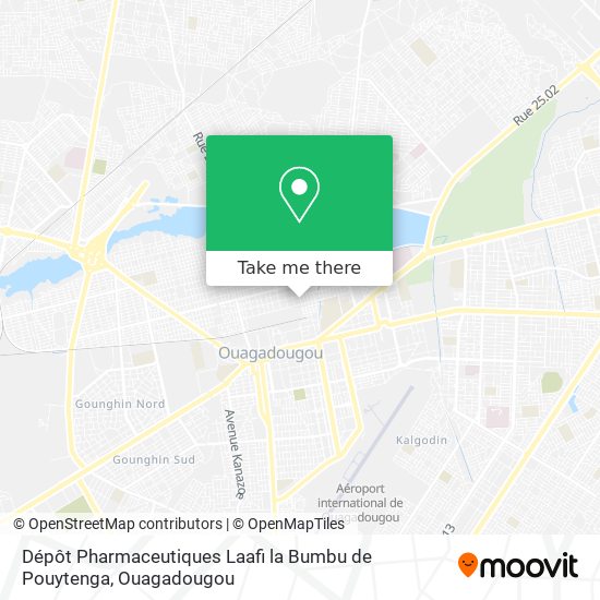 Dépôt Pharmaceutiques Laafi la Bumbu de Pouytenga map