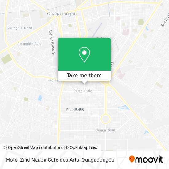 Hotel Zind Naaba Cafe des Arts plan