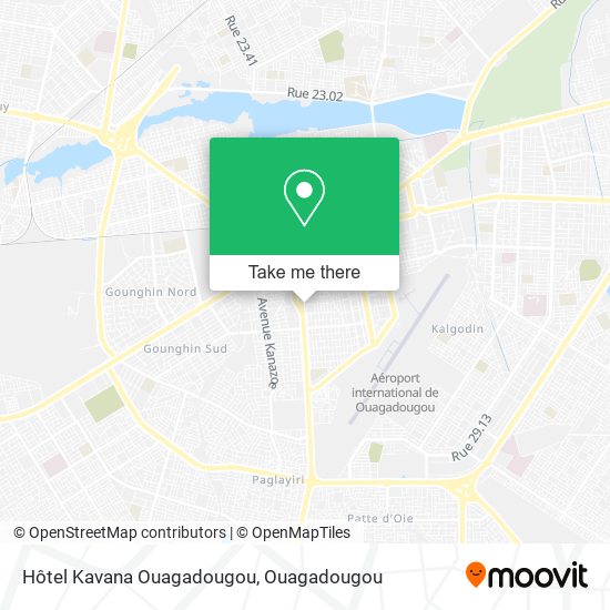 Hôtel Kavana Ouagadougou map