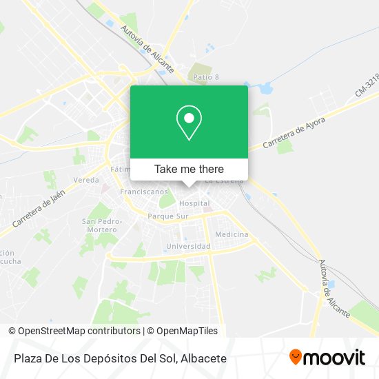 Plaza De Los Depósitos Del Sol map
