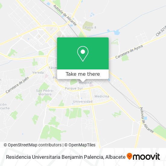 Residencia Universitaria Benjamín Palencia map