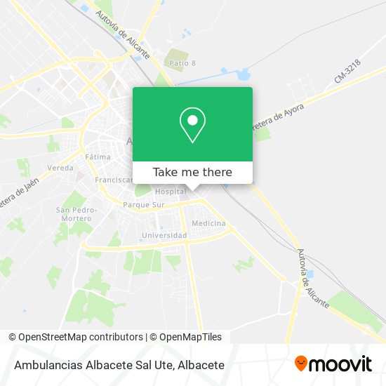 Ambulancias Albacete Sal Ute map