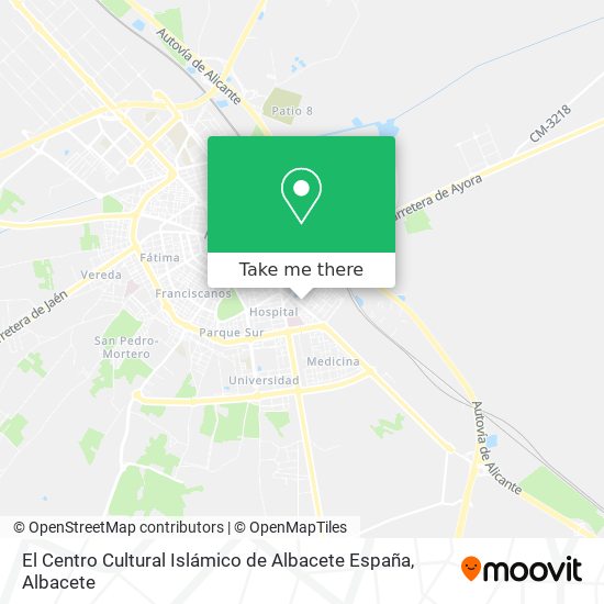 El Centro Cultural Islámico de Albacete España map