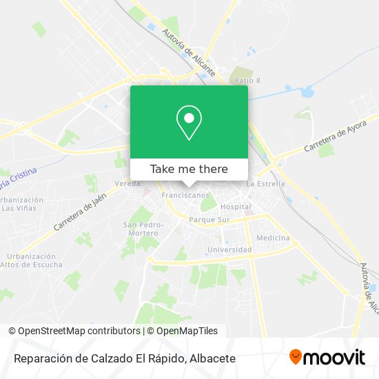 Reparación de Calzado El Rápido map