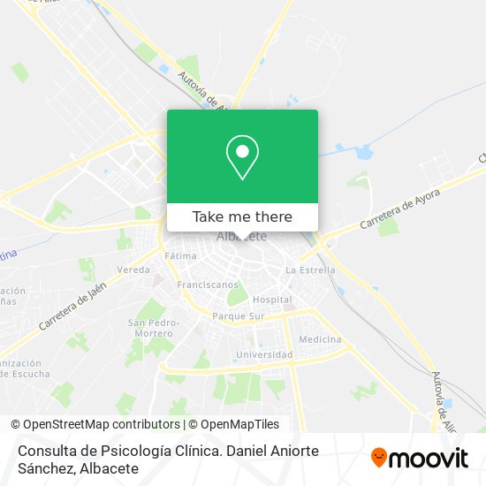 Consulta de Psicología Clínica. Daniel Aniorte Sánchez map