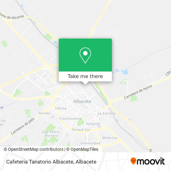 Cafeteria Tanatorio Albacete map