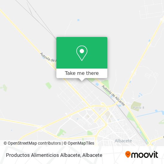 Productos Alimenticios Albacete map