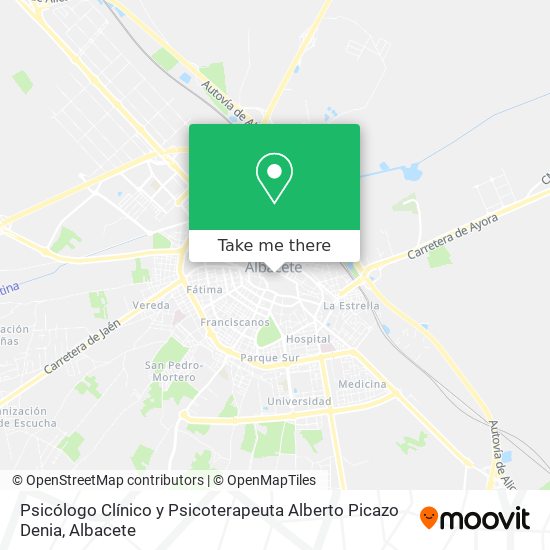 Psicólogo Clínico y Psicoterapeuta Alberto Picazo Denia map