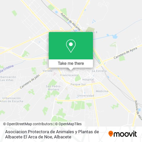 Asociacion Protectora de Animales y Plantas de Albacete El Arca de Noe map