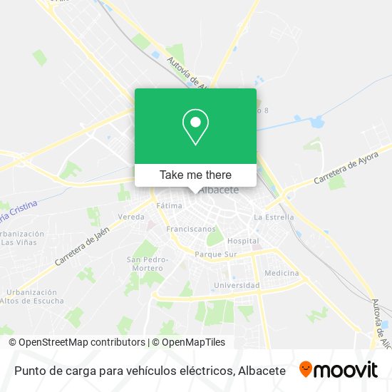 Punto de carga para vehículos eléctricos map