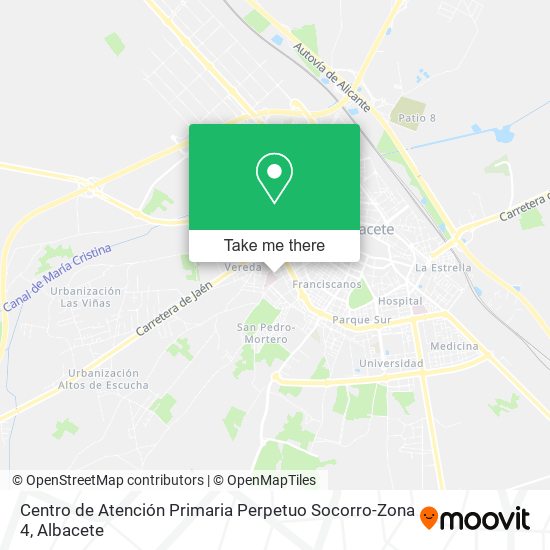 mapa Centro de Atención Primaria Perpetuo Socorro-Zona 4