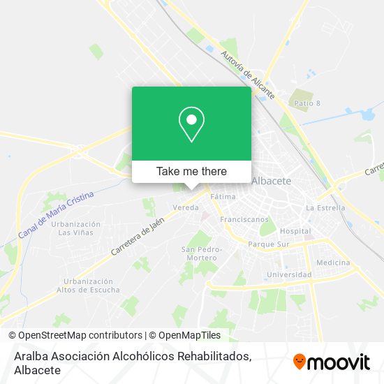 mapa Aralba Asociación Alcohólicos Rehabilitados