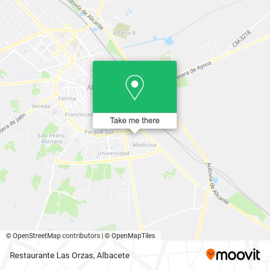 Restaurante Las Orzas map