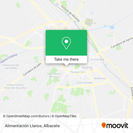 Alimentación Llanos map