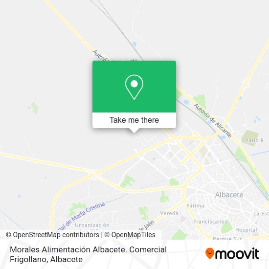Morales Alimentación Albacete. Comercial Frigollano map