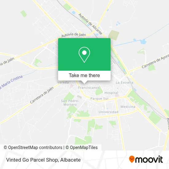 Vinted Go Parcel Shop map