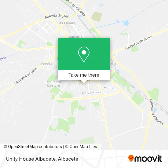 Unity House Albacete map