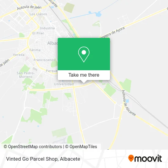 Vinted Go Parcel Shop map