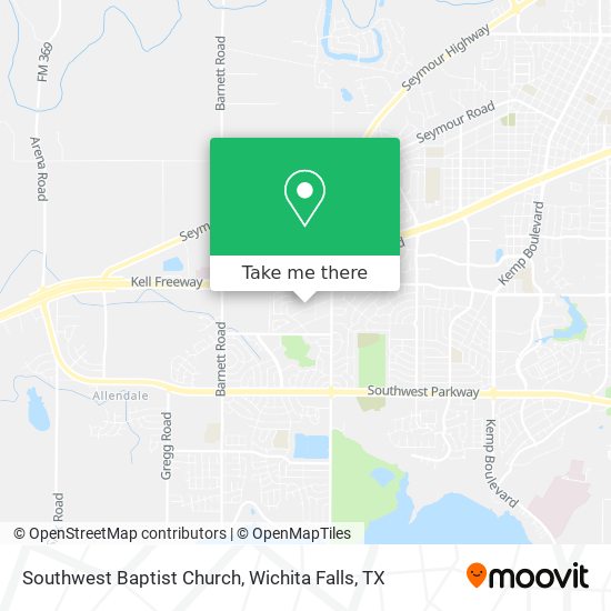 Southwest Baptist Church map