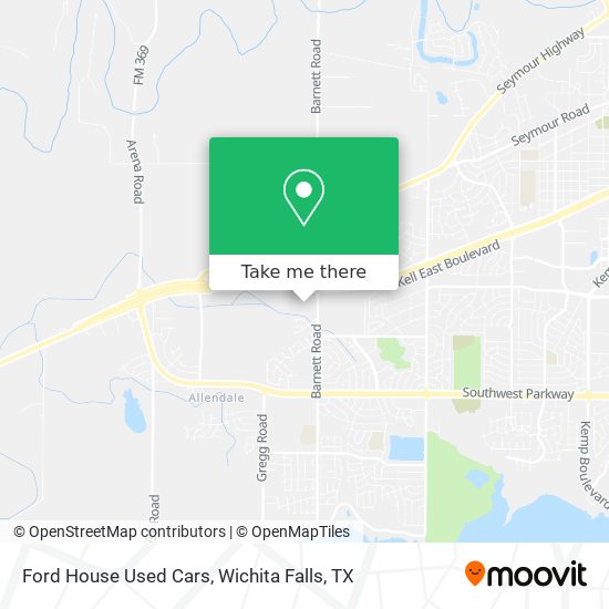 Ford House Used Cars map