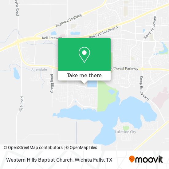 Western Hills Baptist Church map
