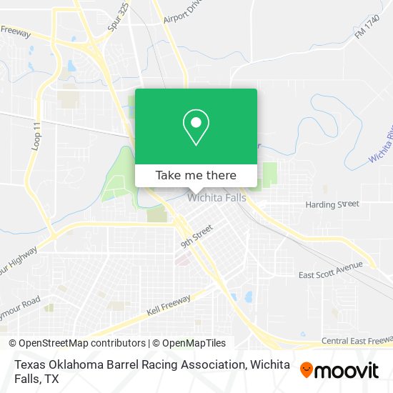 Texas Oklahoma Barrel Racing Association map