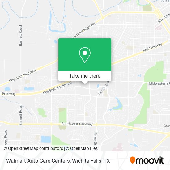 Mapa de Walmart Auto Care Centers