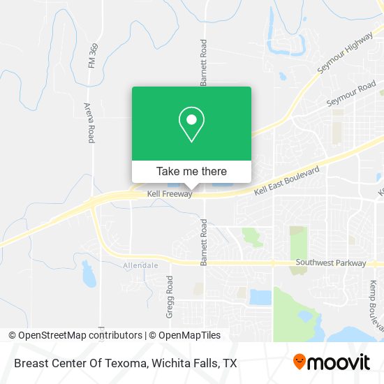 Mapa de Breast Center Of Texoma